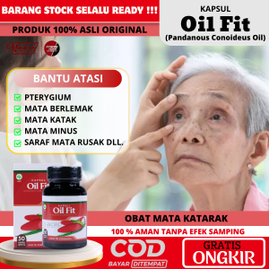 Kapsul Oil Fit Obat Herbal Mata Katarak Minus Ptosis Mata Berlemak Ekstrak Buah Merah Papua