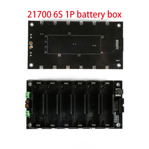 BMS 6S 24V 25.2V 40A 21700 Battery Case 1P 2P Power Wall Power Bank Box Holder With 40A Balancer Charging Board 21700 battery box  6S solderless battery box battery pack protection board Power Bank Storage Box Holder DIY UPS Uninterruptible power supply