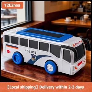 【Local shipping】 Inertia Vehicle Car Toy School Bus Style Story Music Lighting Rotating for Kids Early Education Gift