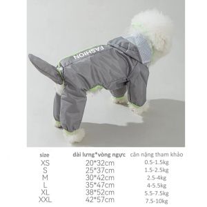 Áo mưa 2 lớp cho chó nhỏ và mèo - Đen Ta pet shop