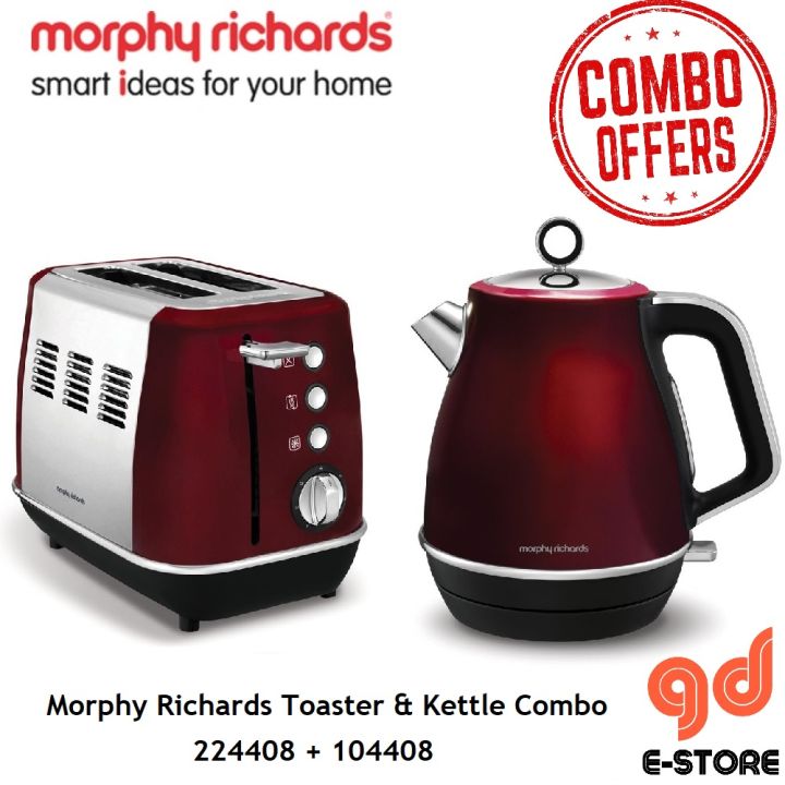 Morphy richards red kettle and toaster best sale