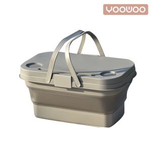 YooWoo Keranjang piknik lipat / Ember travel serbaguna / Keranjang portable