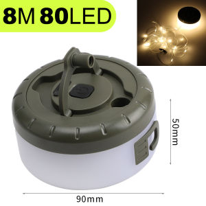 Outdoor camping light Solar rechargeable camp LED light outdoor decorative light canopy Warm colorful light tent light