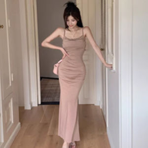 Fatai Sling fishtail dress elegant long skirt fishtail dress suspender skirt