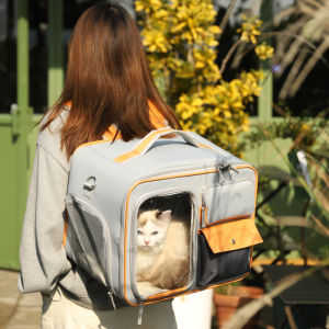 Cat Carrier Cat Backpack Portable Large Capacity Breathable Space Capsule Cat Handbag