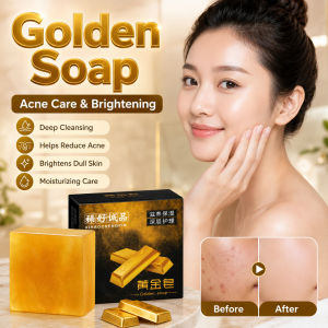 Perfume Gold Soap Anti-mite Moisturizing Essential Oil Soap Long Lasting Fragrance Body Cleansing Bar 除螨净痘美白金条黄金皂