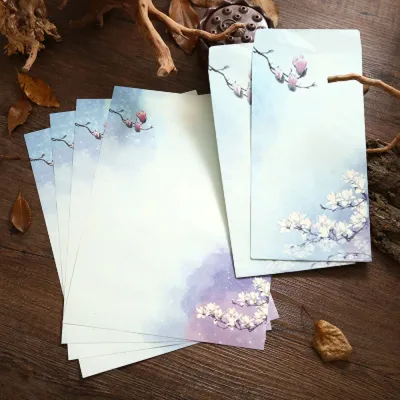 TRANQUIL Ink Painting School Supplies Classic Letter Pad Chinese Style Letter Paper Stationery Papers Vintage Envelope Writing Paper Letter Envelope Paper