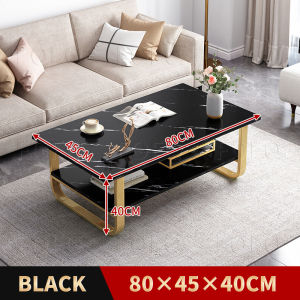 Modern Marble texture Design Center Table Desk Coffee Table White Gold Frame Center Table