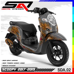 Decal Sticker Custoom Full Body SCOOPY NEW 2016-2019 Decal Stiker Variasi Motor SCOOPY NEW SDA.02