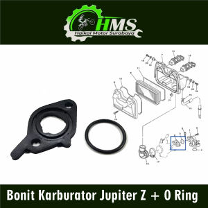Bonit Karburator Jupiter Z + O Ring - Ebonit Manipol Manifold Insulator Karbu Yamaha Jupiter Vega ZR