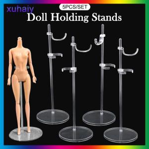 xuhaiy 5pcs búp bê tổ chức đứng Dollhouse điều chỉnh phổ búp bê hiển thị giá trong suốt Kệ mannequin mô hình đứng búp bê ăn mặc hỗ trợ