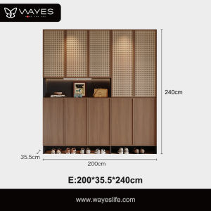 Vintage Shoes Cabinet Customize Large Capacity Entrance Cupboard Hall Cabinet