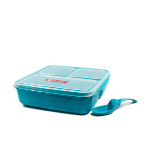 Lunch Box Nara free sendok / Tempat Nasi 3 Sekat / Tempat Bekal Clio / Lunch Box Plastik Nara