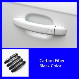Car Door Handles Decoration Cover Trim For Audi A4 B8 Q3 Q5 Carbon Fiber Color Door Knob Door Bowl Covers Exterior Decals