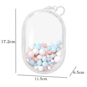 10cm Plush Doll Box Key Chain Pvc Bag Transparent Collection Hobby Dust Proof Bag Data Cable Box