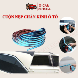 Cuộn 13 mét nẹp viền chân kính Trang Trí ô tô mạ crom Bản 2cm-3cm