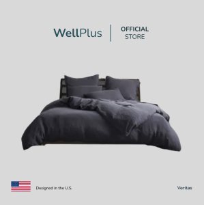 WellPlus ชุดที่นอน Veritas ชุดผ้าปูที่นอน+ผ้านวม super soft ผ้าปูที่นอน ชุดที่นอน ผ้าห่ม ผ้านวม เทาอ่อน นุ่มอ่อนโยน
