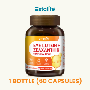 Estalife Eye Lutein & Zeaxanthin | Eye Health Supplement | 叶黄素 | Vision | Blue Light Filter | 60 Veg Caps