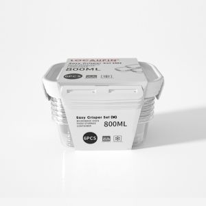 Nearra 6 Pieces Lunch Box Airtight Cover Fresh Keeper Food Container Plastic  Microwave Oven Safe