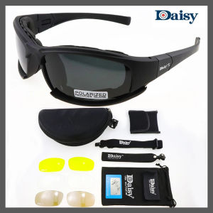 【จัดส่งในกรุงเทพ】Daisy X7 ทหารยุทธวิธีแว่นตาขี่รถจักรยานยนต์แว่นตาแว่นตา 4 ชุดเลนส์ อุปกรณ์ครบชุด กันลมและกันฝุ่น