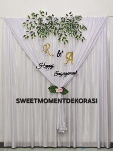 Paket kain backdrop lamaran aesthetic ukuran 3MX2.2M terlaris