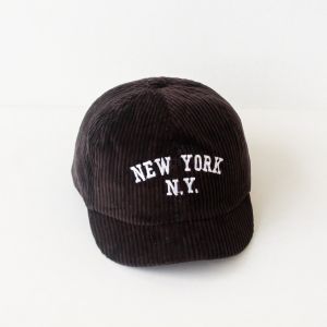 Topi baseball anak laki laki ICON karakter new york bahan korduroi / topi bayi perempuan NY corduroy
