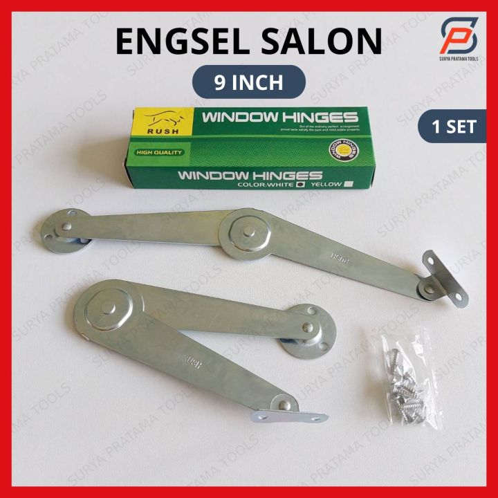 ENGSEL SALON 9" / ENGSEL PENAHAN JENDELA / SIKUTAN JENDELA LIPAT HAK ANGIN 9 INCH INCI RUSH