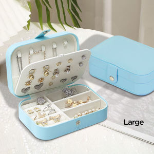 Kotak Perhiasan Mini Portable Tempat Penyimpanan Aksesoris Emas Gelang Kalung Cincin Jewellery Box Multifungsi