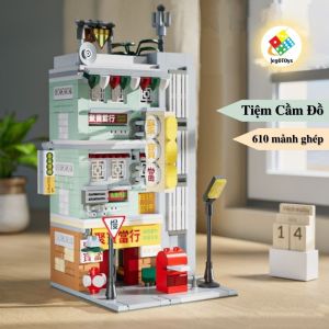 Khu Phố Trung Tâm - Mô Hình Lắp Ráp Phố Cổ Hà Nội - Trọn Bộ Đầy Đủ 4 Hộp - 2170+ Mảnh Ghép + Đèn