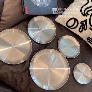 BỘ 5 ĐĨA INOX DÀY CHẤT LƯỢNG CAO (BỘ ĐĨA TRÒN) THOẢI MÁI SỬ DỤNG MÀU SẮC THỜI THƯỜNG