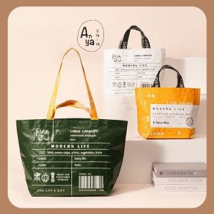 ANYA Trendy Chic Nylon Bag Eco Friendly Large and Small Capacity Foldable Reusable Shopping Grocery Bag