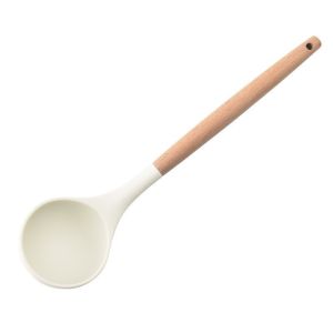 เครื่องครัวมินิมอล ตะหลิวซิลิโคน ทัพพี กระบวย ที่คีบอาหาร เครื่องครัวซิลิโคนทนความร้อน สีขาว