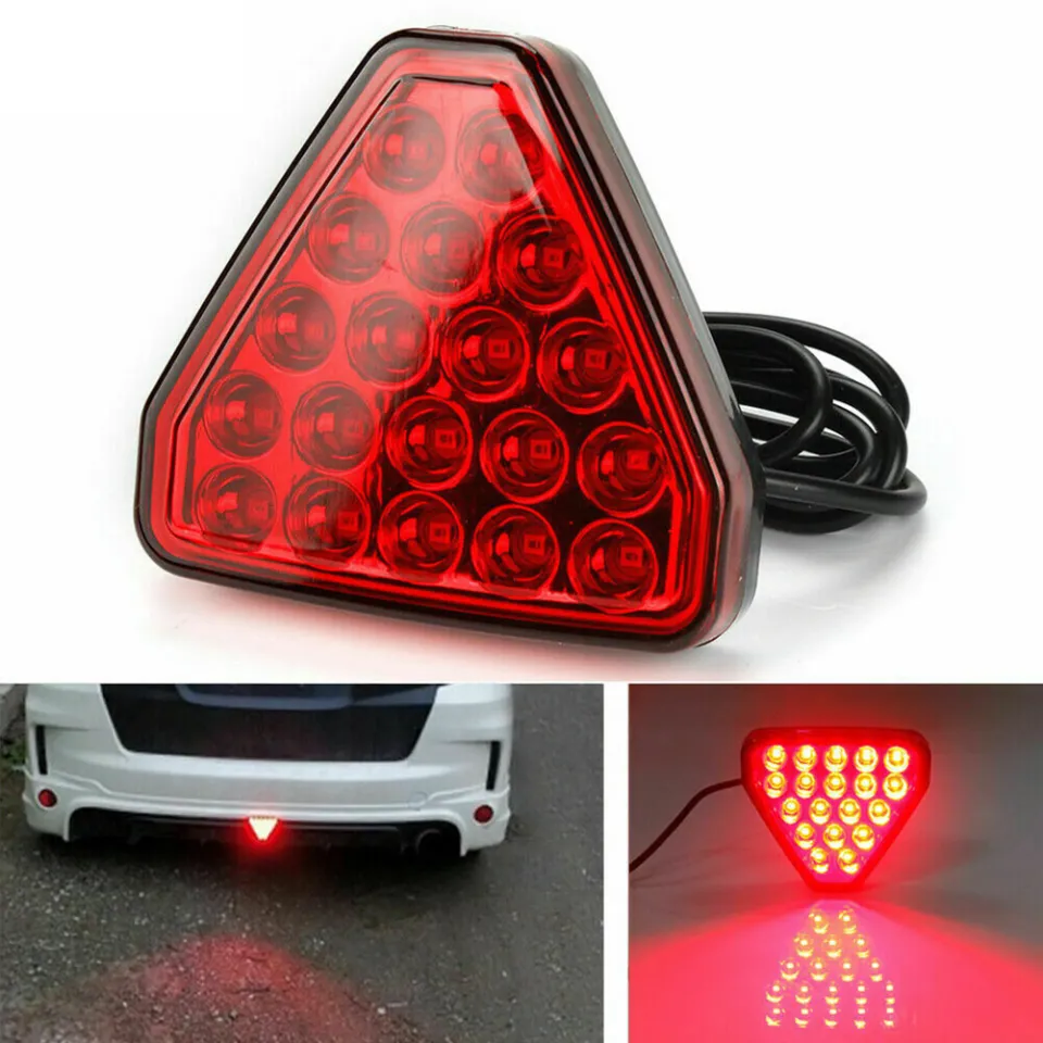 Car LED Lights Universal F1 Style Triangle Red LED 3rd Rear Bumper