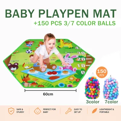 Large Waterproof Baby Play Mat Thick Double-Sided Crawling Mat for Indoor Use and baby ocean ball 50/100/150/200pcs