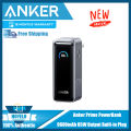 Anker Prime Power Bank, 9,600mAh Battery Pack with 65W Output, Built-in AC Plug, Supports PD 3.0 and PPS, 30W Fast Recharging, Sleek Portable Charger for MacBook Pro, iPhone 15 Series, Galaxy, iPad. 