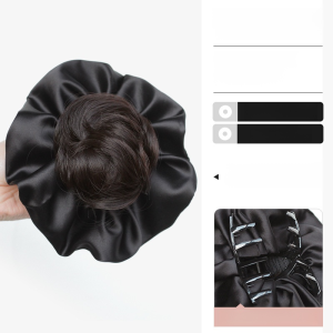 Lazy Korean Style Bun Hairpiece Head Wig For Daily Life Fashion Women Hair Accessories Volume Boosting Full Head Shape