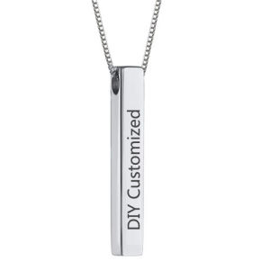 Customized Necklace DIY Name Letters Birthday Personalized Engraving Custom Jewelry Stainless Steel No Fade Necklaces & Pendants Women Men Couple Friendship Mothers Day Gift