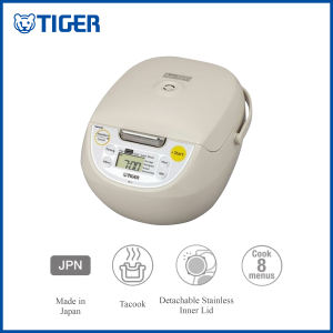 Tiger Smart Microcomputer (Tacook) Rice Cooker JBV-S10S 1000ml (33.81oz) 1Liter Beige (5cups)
