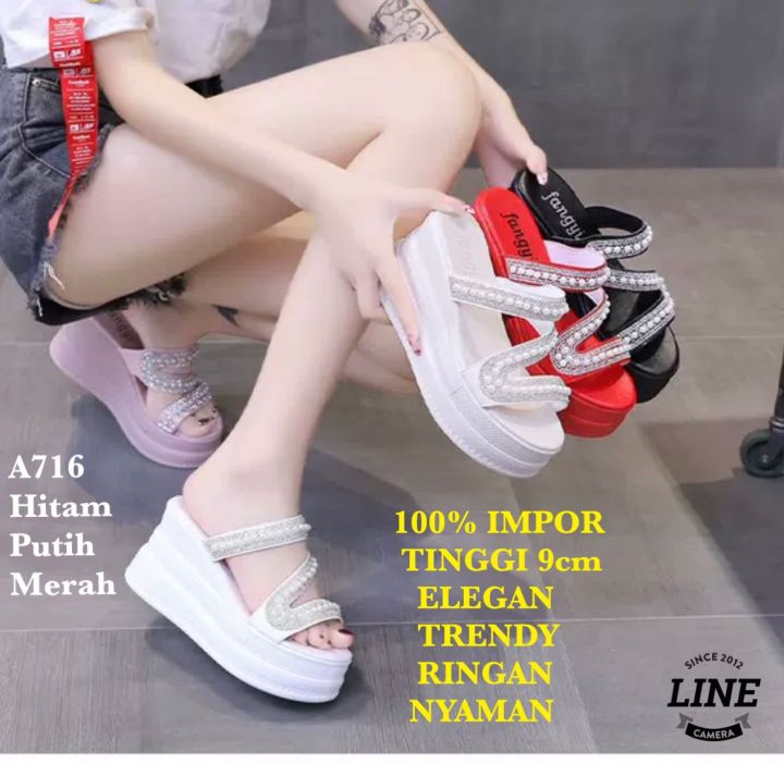 Lazada 2024 wedges wanita