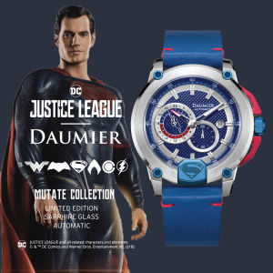 [LazChoice] [Authentic 100% Original] SUPERMAN - Luxury Automatic Daumier Mutate Superman Blue Leather - Mutate Collection Watch for Men & Women/ Jam Tangan Lelaki & Perempuan