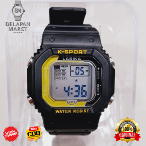 Jam Tangan Pria Wanita Digital LASIKA K-Sport DM37124 Original Kotak Tahan Air Stopwatch LED