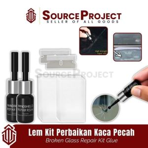 Lem Kaca Anti Retak Pecah Mobil Aquarium Bening LCD Hp Tanpa Bekas Windshield Repair Kit | Source Project