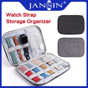New Year Gift Watch Strap Storage Box Zipper Multifunction Portable Travel Watch Strap Box Smart Watch Band Storage Organizer for Apple Watch Travel Pouch Bag Holds