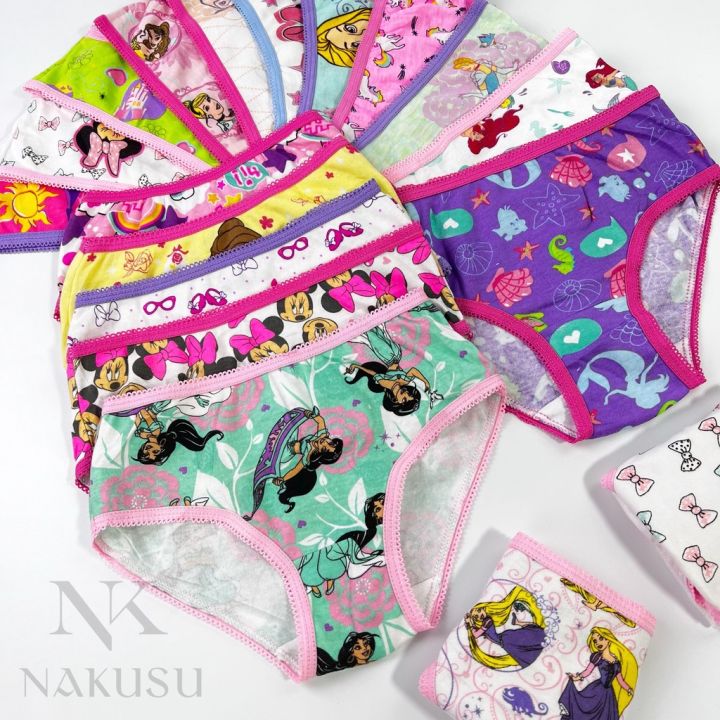 Poposy 12Pieces Kid's/Girl's Cotton High Quality Cartoon Character Underwear  Panty 2-10yrs