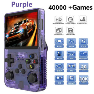 R36S Handheld Game Console 40000 Games 3.5 inch Color Screen Portable Rechargeable Retro Mini Pocket Game Console Christmas Gift