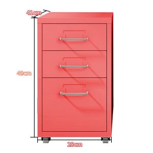 Easy to Install Small Mobile Metal Storage Drawers Cabinet Home Office Drawer Cabinet File Storage Unit with Wheels