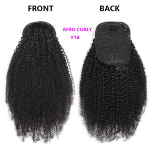100% Human Hair Ponytail Afro curly  Drawstring Ponytail Hair Extension Fashion Type For Female