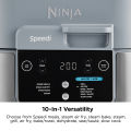 Ninja Speedi 10 in1 Rapid Cooker, Air Fryer and Multi 5.7L, Meals for 4 in 15 Minutes, Fry, Steam, Grill, Bake, Roast, Sear, Slow Cook & More, Cooks Portions, Sea Salt Grey, Ninja ON401. 