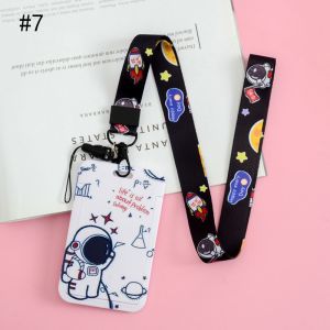 【Ready Stock/COD】Cute Student Keychain Doll Card Sliding Spaceman Access Card Cover