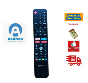Điều khiển tivi ANSANZO giọng nói chính hãng - Remote điều khiển tivi giọng nói ANSANZO - Đầu bấm tivi ANSANZO bằng giọng nói chính hãng- Tặng kèm pin